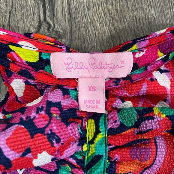 LILLY PULITZER Floral Ruffle back Tank - Picture 5 of 7